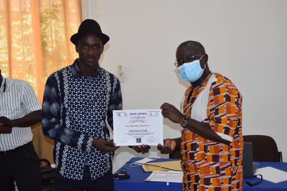 Certified By IMDID Gambia for Being a Resource Person At The 2019 IMDID Tech Cafe At Jarra Soma